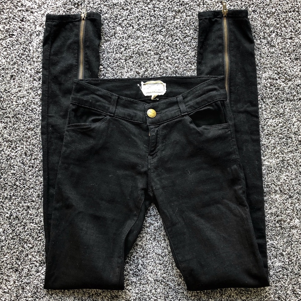 Current/Elliott ‘Back Zip Legging’ black jeans 🖤